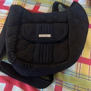 Vera Bradley black shoulder bag magnetic front pocket